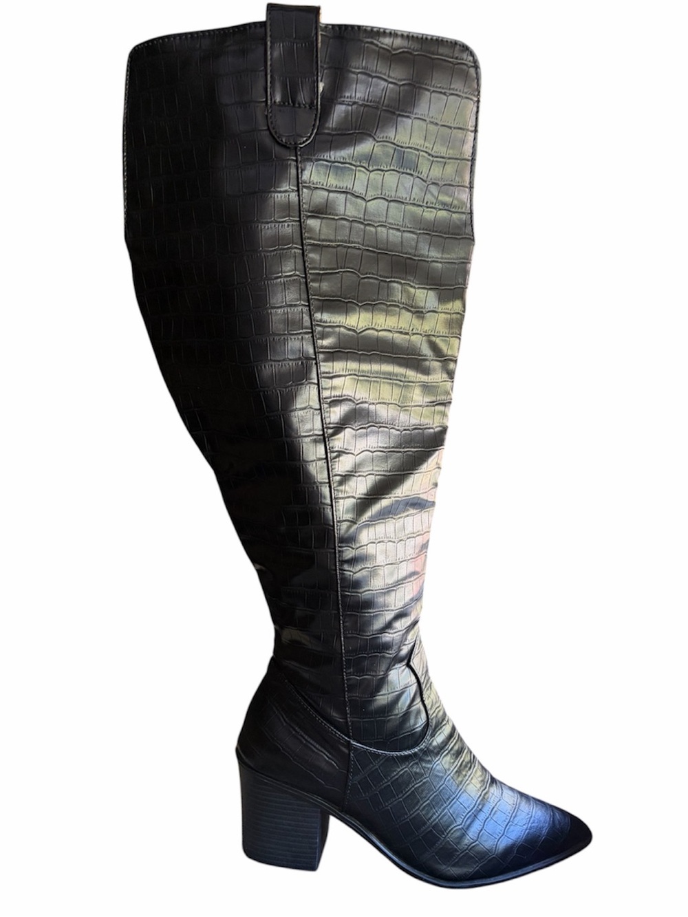 Journee Collection Women's Wide Calf Therese Crocodile Print Boots  - size 9